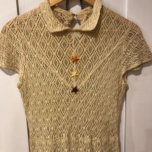 Gorgeous vintage crochet floor length dress